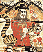 Горный дух с тигром – образ, которому поклоняются корейские шаманы