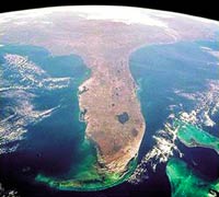 Вид Флориды из космоса