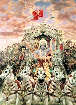 Начало великой битвы, описанной в эпосе «Махабхарата». На этом поле было применено оружие «Брахмаширас», очень напоминающее атомное
